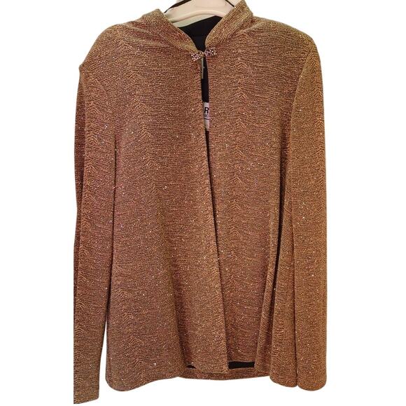 VTG Women's R&M Richards Cocktail Party 2pc Jacket & Cami Set Gold Size 14 Glam - Picture 6 of 12